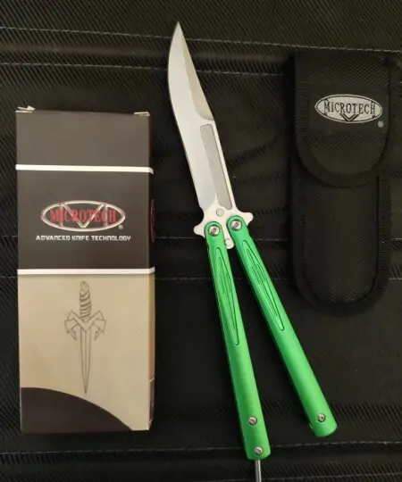 Alternative view of Micro Tech Butterfly Knife Balisong Flipper Sharp Blade