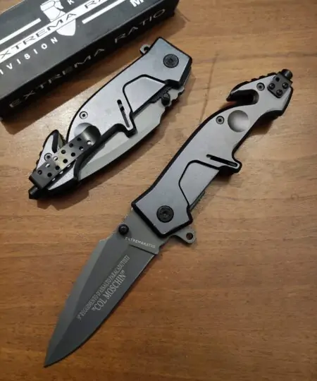 Extrema Ratio Pocket Knife Flip Open Folding Knife Glass Breaker Cord Cutter
