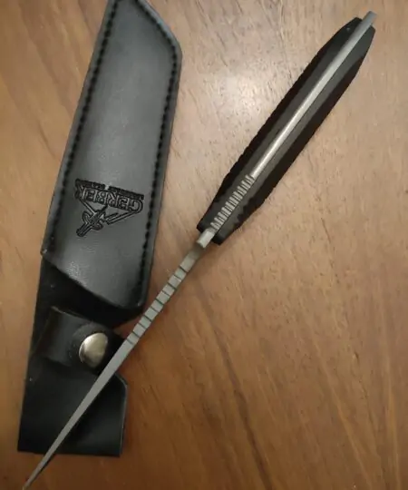 Alternative view of Gerber Warrant Serrated Tantp Blade Full Tang Fixed Black Knife Blade 5 Inch 10 Inch