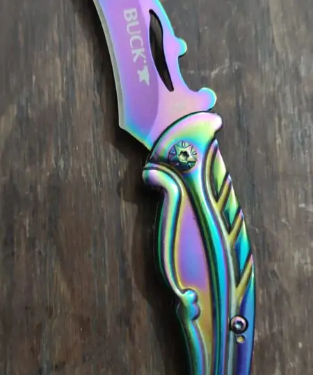 Buck Mini Blade Knife Pocket Knife Chrome Color Blade EDC