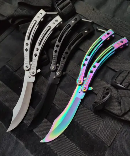 Curved Blade Butterfly Knife Balisong Flipper