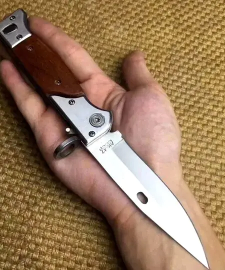 Alternative view of Ak47 Folding Pocket Knife Push button knife Flip open akccp