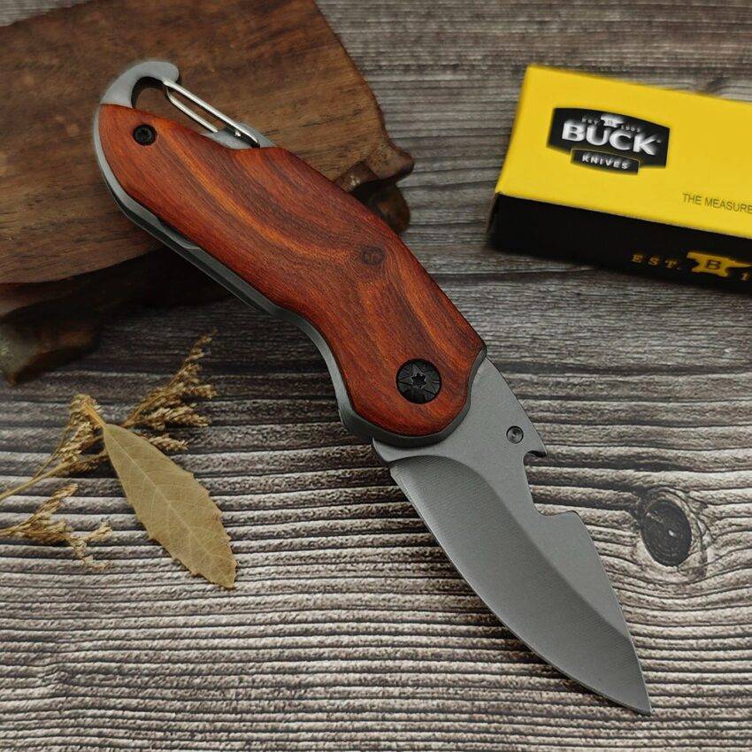 Buck USA X48 Keychain Hook Pocket Mini Knife Blade 2.2 inch Overall 5.5 inch - Image 4