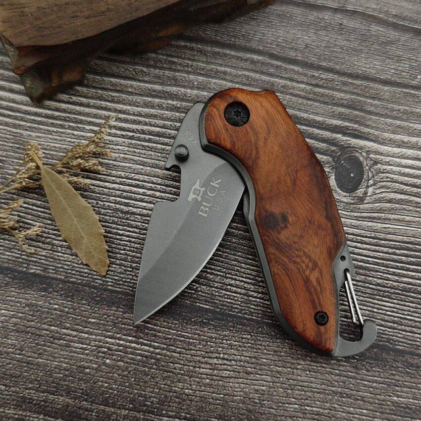 Buck USA X48 Keychain Hook Pocket Mini Knife Blade 2.2 inch Overall 5.5 inch - Image 6