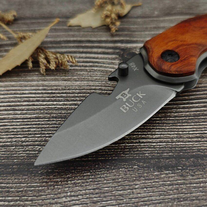 Buck USA X48 Keychain Hook Pocket Mini Knife Blade 2.2 inch Overall 5.5 inch - Image 3