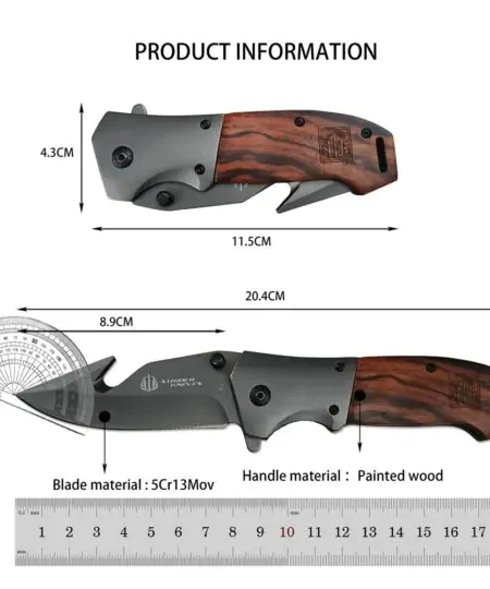 Alternative view of Strider Knife Flip Open Pocket Knife Blade 3.5 inch Overall 8 inch Blade Paracord Cutter
