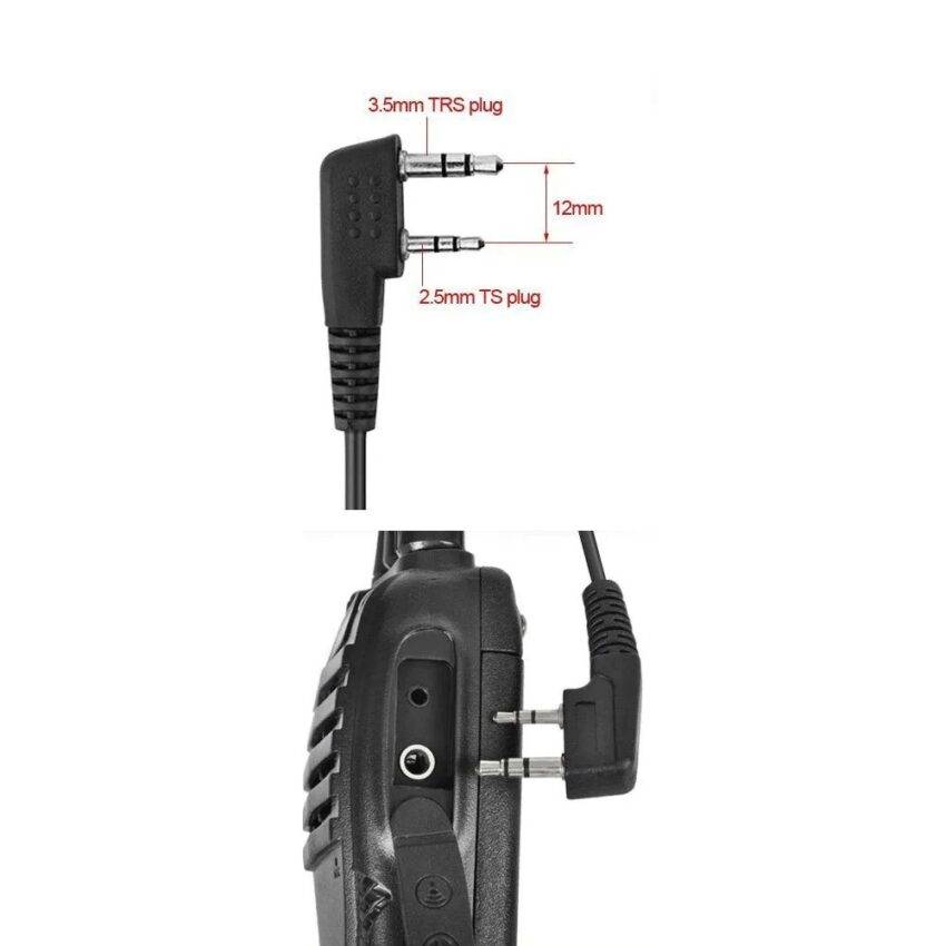 2Pin PTT Baofeng BF 888S Motorola Mt 918 agent Style Transparent tube Handfree Headset For Walkie talkie