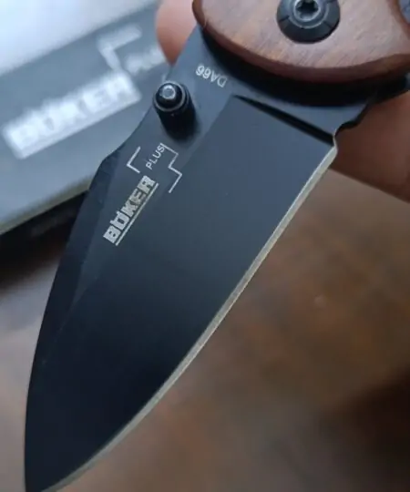 Boker DA66 Black Wooden Grip Mini Pocket Knife EDC Carry Self Defense Safety