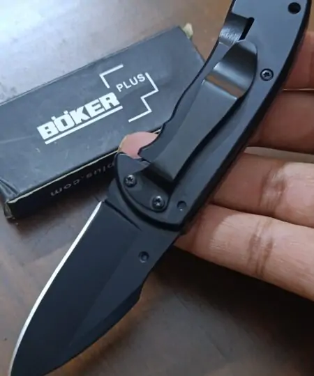 Alternative view of Boker DA66 Black Wooden Grip Mini Pocket Knife EDC Carry Self Defense Safety