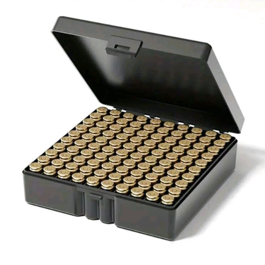 100 Compartment Ammo Box - Heavy-Duty PP Magazine, Secure Snap-Lock Lid, Clear Organization For 9mm,..223,.45 Caliber - Ammo Case - Hunting, Shooting Sports, Gun Range Storage - Image 4