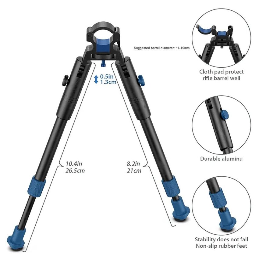 Clamp on Bipod for Rifles 6-9 inch Tactics Barrel Airgun Bipod Adjustable Height (Barrel bipod Diameter 11-19mm) Free delivery - Image 5