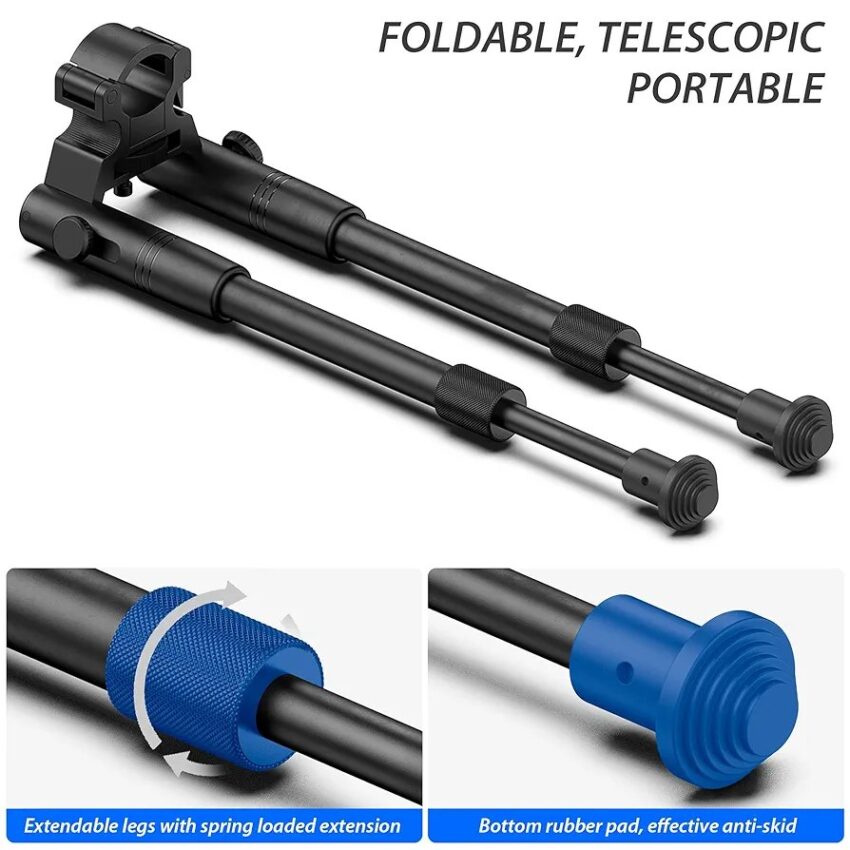 Clamp on Bipod for Rifles 6-9 inch Tactics Barrel Airgun Bipod Adjustable Height (Barrel bipod Diameter 11-19mm) Free delivery - Image 2