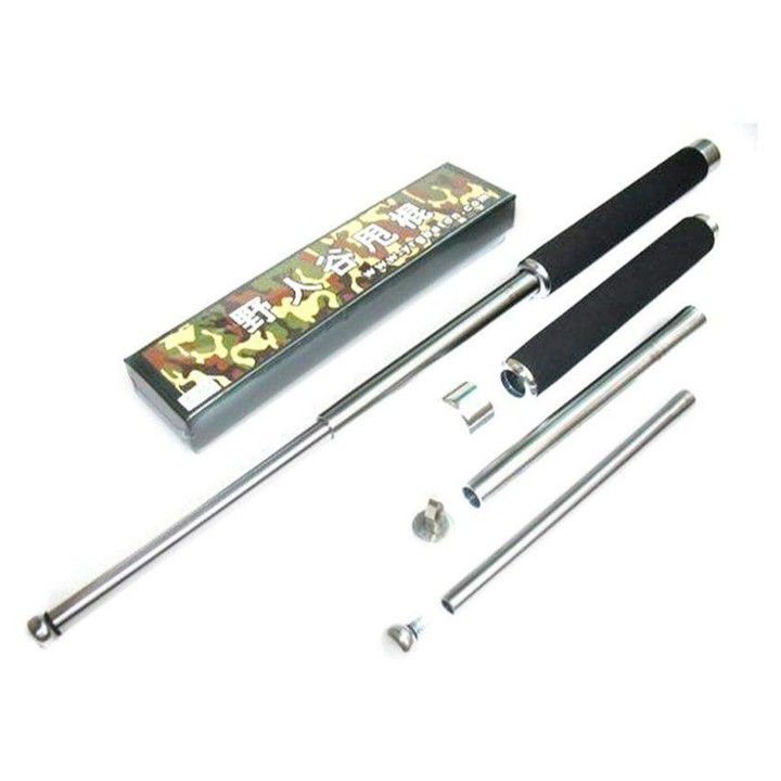 25 inch Expendable Telescopic Self Defense Baton Stock Steel Heavy Duty - Image 4