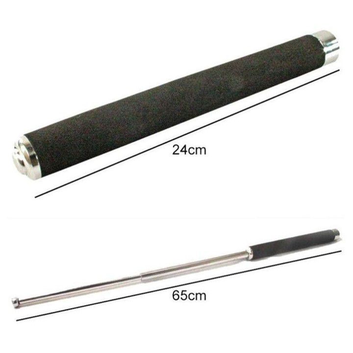 25 inch Expendable Telescopic Self Defense Baton Stock Steel Heavy Duty - Image 3