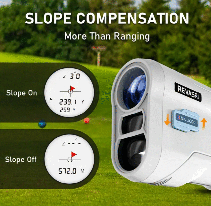 Golf Rangefinder with Slope and Pin Lock Vibration, External Slope Switch for Golf Tournament Legal, Rangefinders with Rechargeable Battery1000YDS Laser Range Finder - Image 2