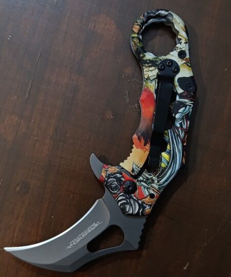 Alternative view of Flip Open Folding Karambit Knife Pocket Size