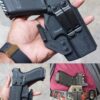 Glock 19x Quick Draw Concealed Carry IWB OWB Holster with Claw / DCC metal Clip support strong Concealment