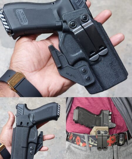 Glock 19x Quick Draw Concealed Carry IWB OWB Holster with Claw / DCC metal Clip support strong Concealment