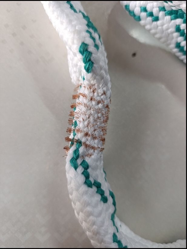 12 Gauge Shotgun Barrel Cleaning Bore Snake Cleaner Pull through Rope With Brass Brush Cleaner - Image 2