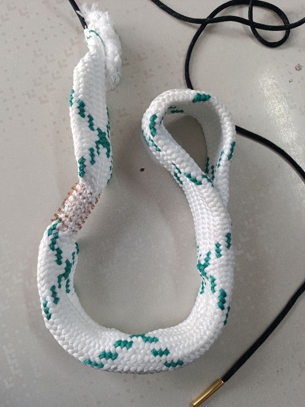 12 Gauge Shotgun Barrel Cleaning Bore Snake Cleaner Pull through Rope With Brass Brush Cleaner - Image 4